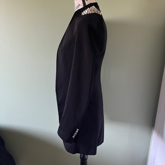 Spiked studded long line jacket blazer - Picture 10 of 12